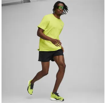 Tee-Shirt de Course RUN FAVORITE VELOCITY en Lime Pow