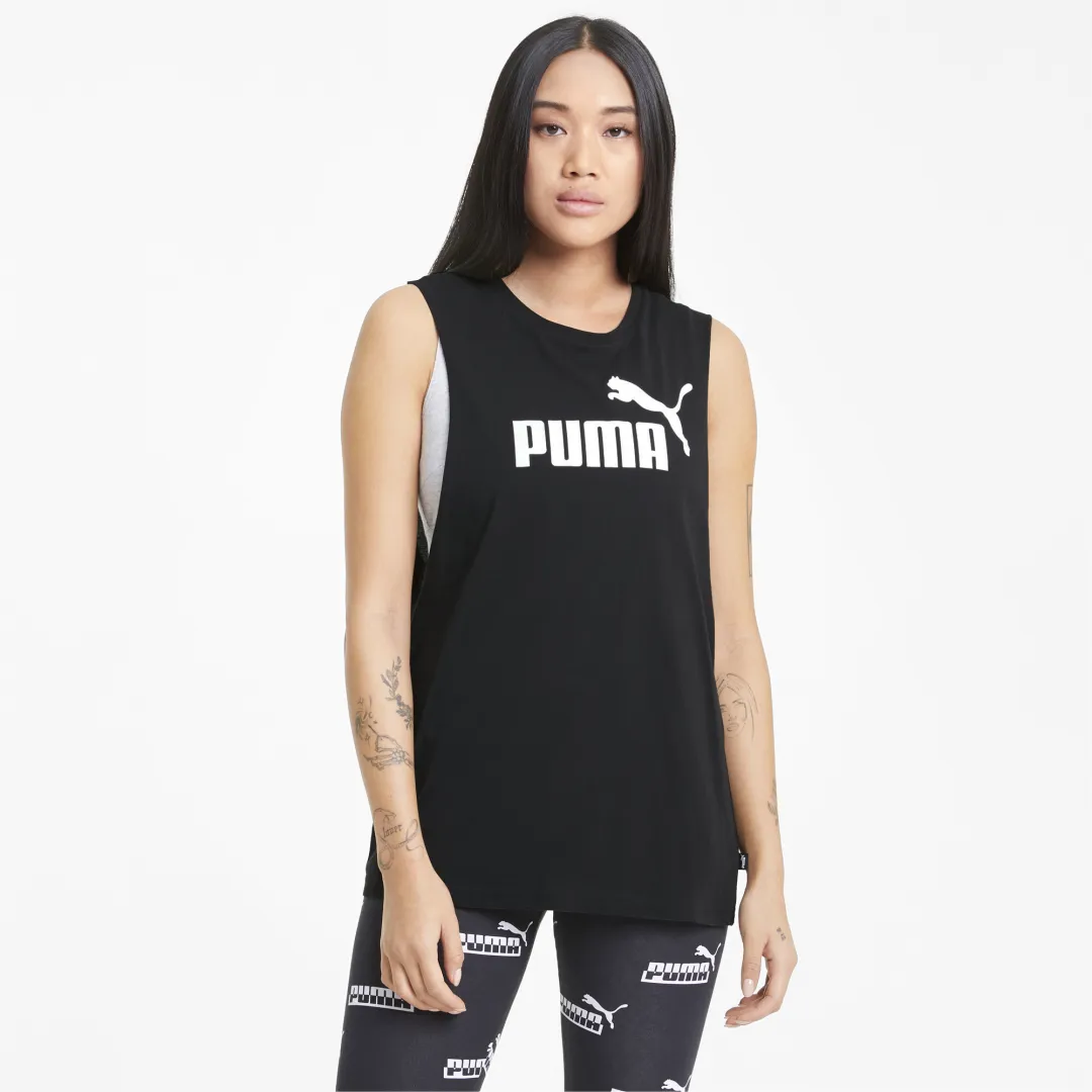 ESS Cut Off Logo Tank en Noir Puma - Vêtement d'entraînement élégant