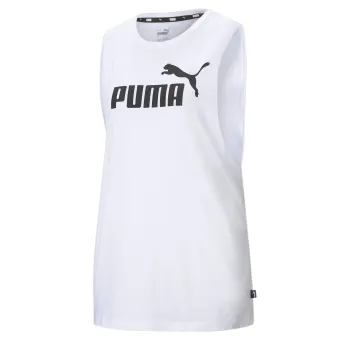 Puma White ESS Cut Off Logo Tank - Confort et Style