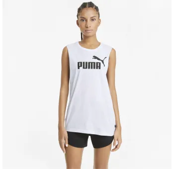 Puma White ESS Cut Off Logo Tank - Confort et Style