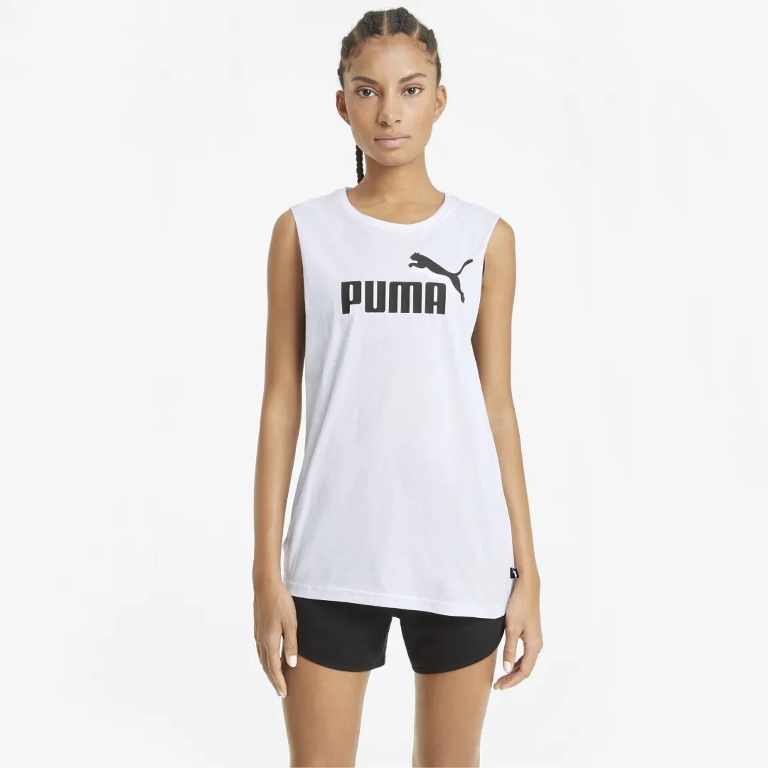 Puma White ESS Cut Off Logo Tank - Confort et Style