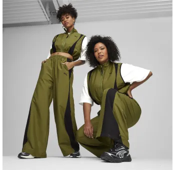 DARE TO Relaxed Parachute Pants WV Olive - Confort ultime et style décontracté