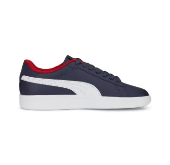 Puma Smash 3.0 L Jr en Navy-PUMA White - Chaussures de sport pour enfants