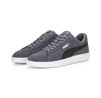 PUMA Smash 3.0 Gray Tile-PUMA Black-PUMA | Chaussures de sport