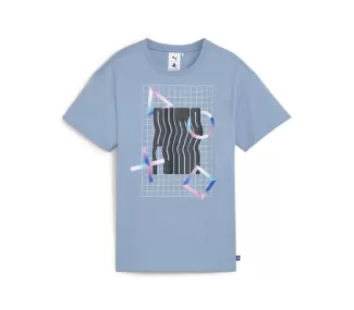 PUMA X PLAYSTATION Elevated Tee Zen Blue - Tee-shirt de qualité supérieure