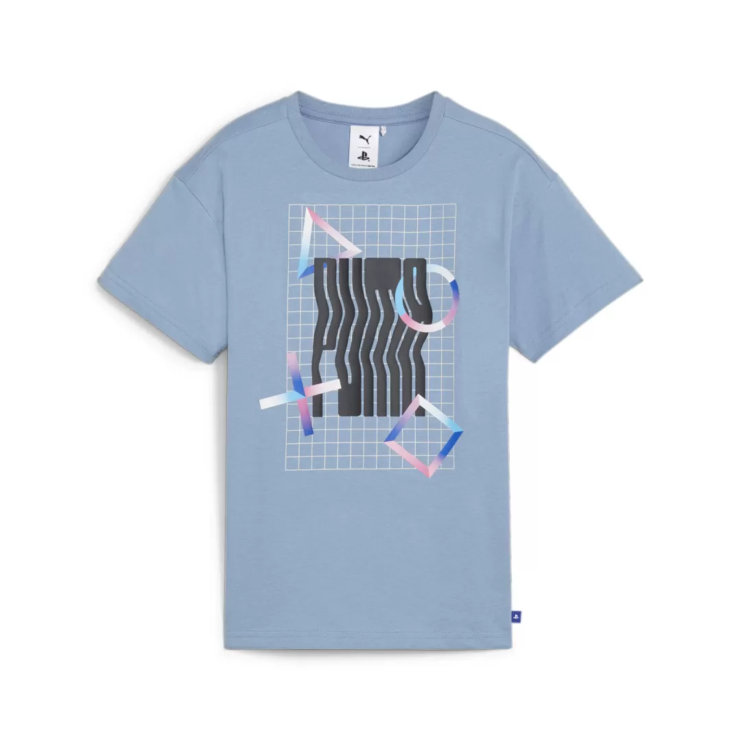 PUMA X PLAYSTATION Elevated Tee Zen Blue - Tee-shirt de qualité supérieure