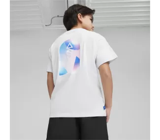 PUMA X PLAYSTATION Elevated Tee Silver M - T-shirt de mode de jeu