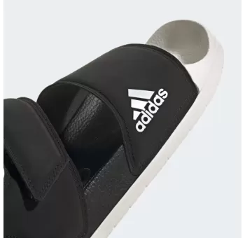 Sandales Adilette noires et blanches