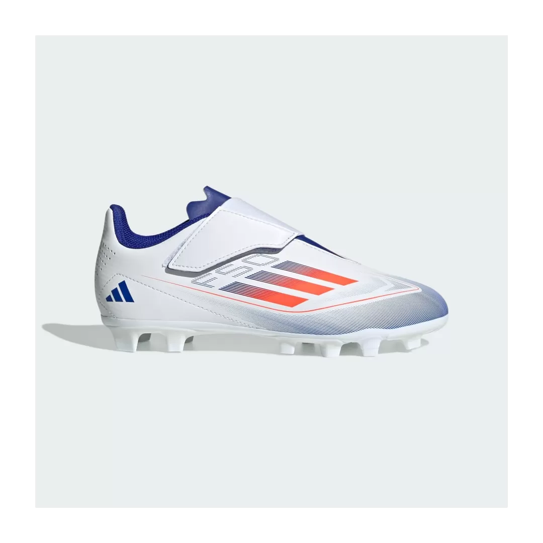 Chaussures de Football F50 CLUB VEL FxG J FTWWHT/SOLRED/LUCBLU