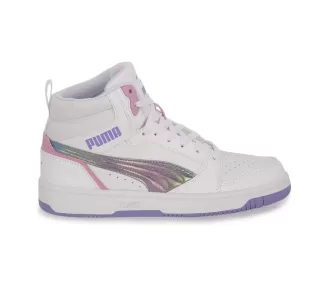 Puma Rebound V6 Mid Bouncy Sky Jr - Chaussure de Basketball pour Enfants