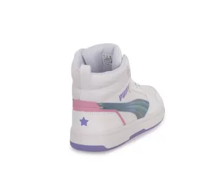 Puma Rebound V6 Mid Bouncy Sky Jr - Chaussure de Basketball pour Enfants