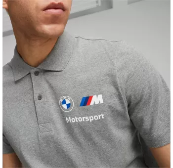 BMW MMS ESS Medium Gray Heather Polo