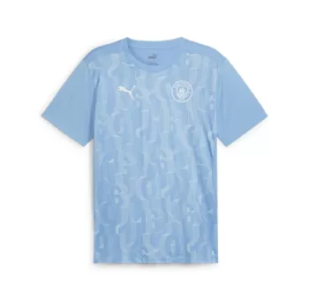 MCFC Prematch SS Jersey in Team Light Blue