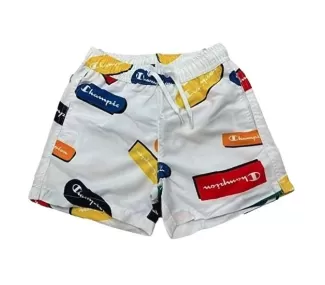 Maillot de bain Lifestyle Champion Blanc Motifs Garçon - Beachshort Champion 06/22