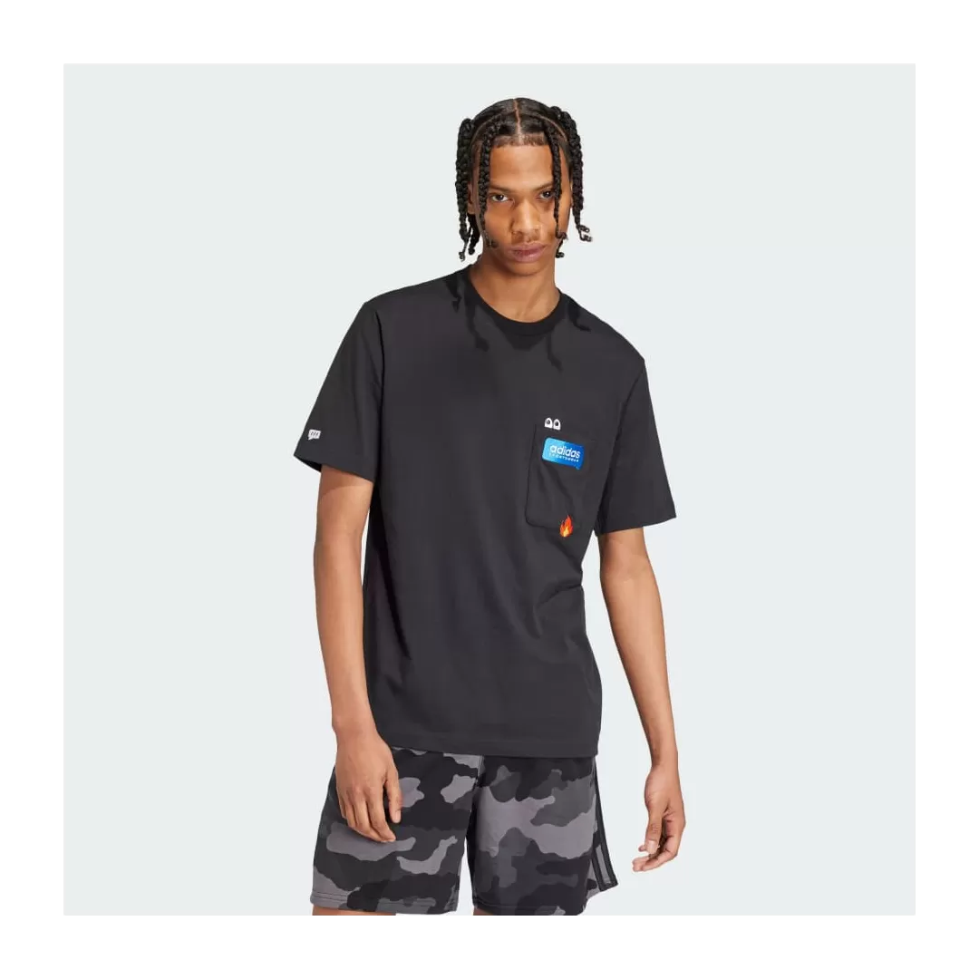 T-shirt M REMOJI PKT T en noir