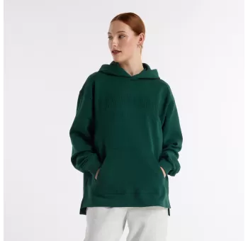 Embossed Graphic Fleece Hoodie