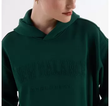 Embossed Graphic Fleece Hoodie