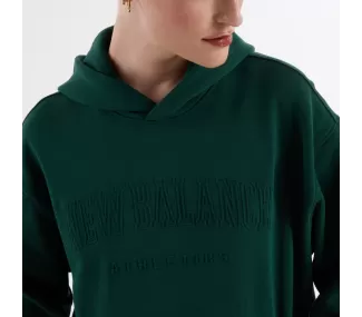 Embossed Graphic Fleece Hoodie