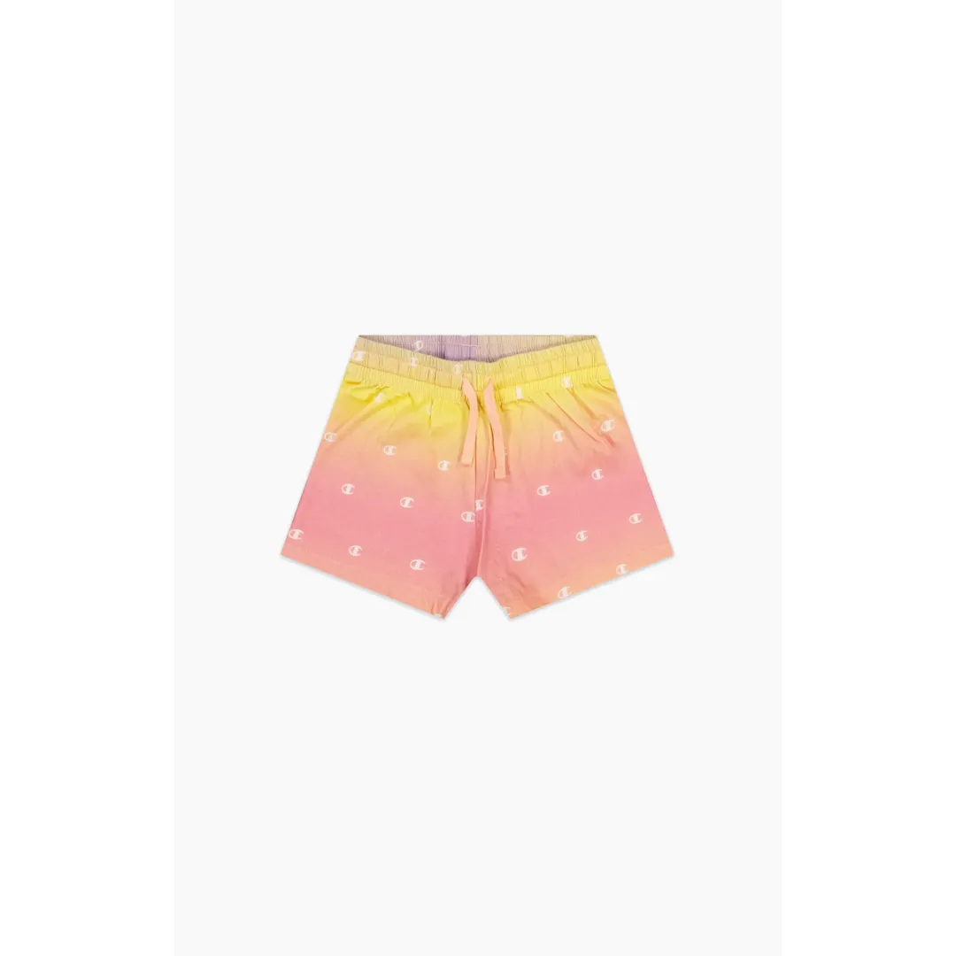 Short Lifestyle Champion Rose Jaune pour Fille - Mode Enfant Confortable