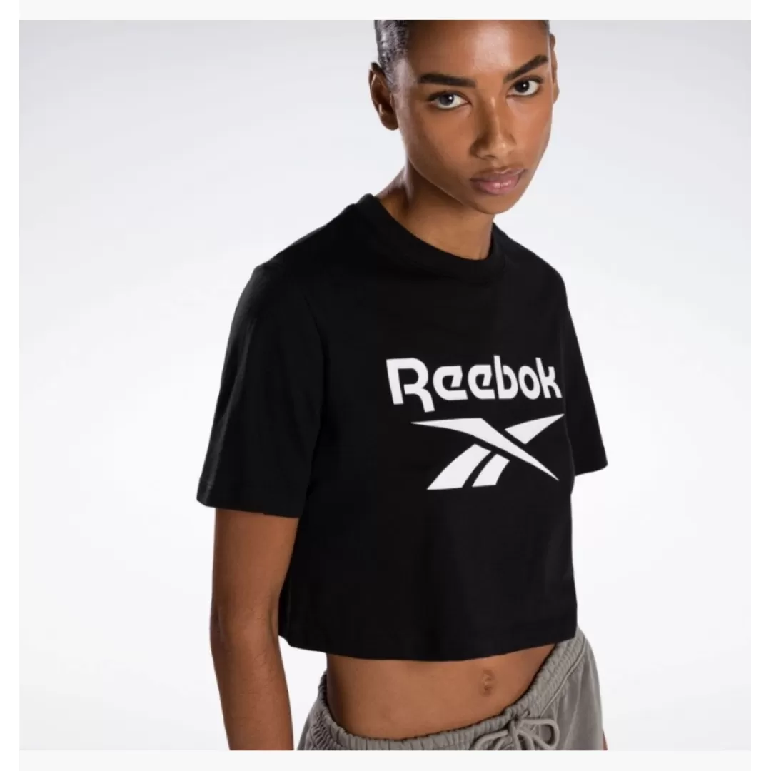 REEBOK IDENTITY BIG LOGO CROP TEE