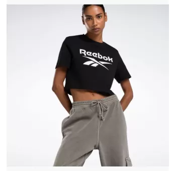 REEBOK IDENTITY BIG LOGO CROP TEE