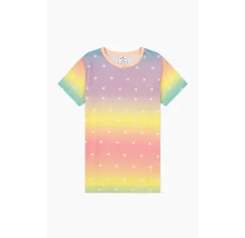 T-shirt Champion pour femme avec logo multicolore intégral