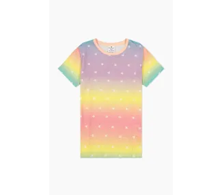 T-shirt Champion pour femme avec logo multicolore intégral