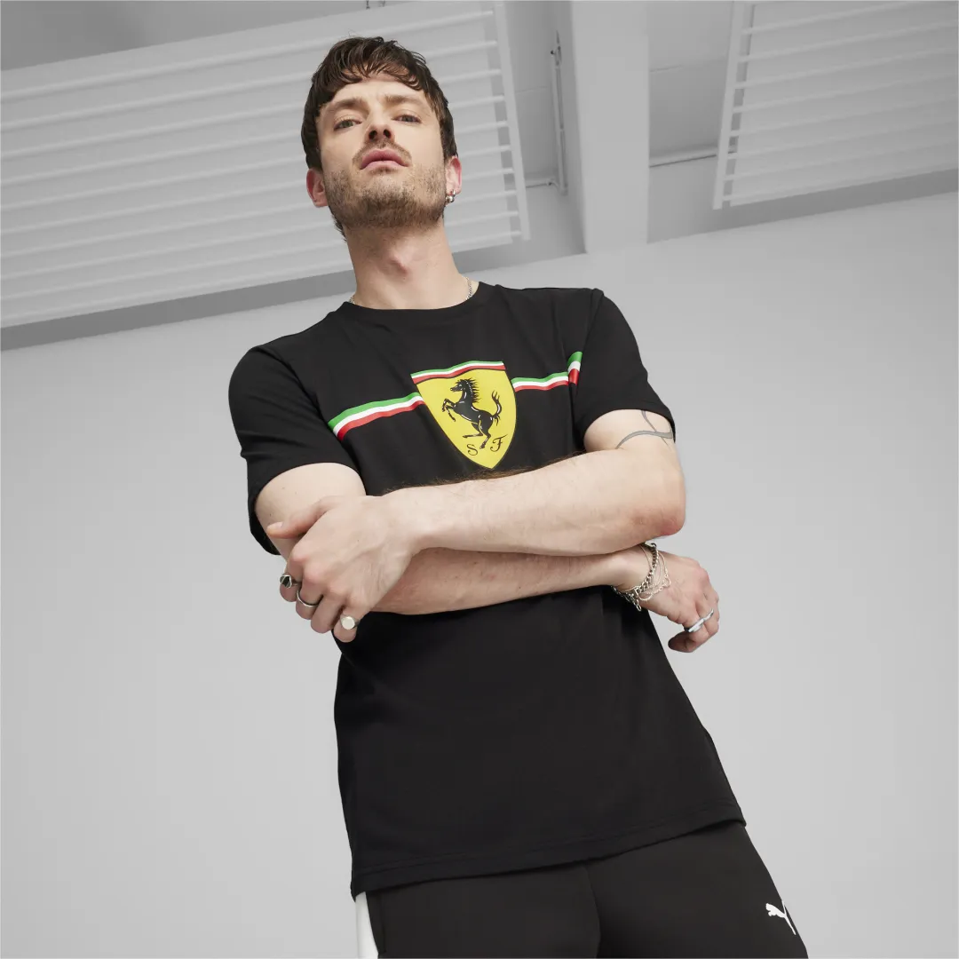 PUMA Ferrari Race Big Shield Heritage Bl | Vêtements de Course de Haute Qualité