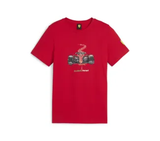 Tee-Shirt Graphique Ferrari Race pour Enfants - Rosso Cors