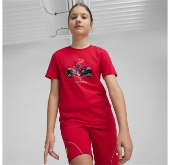 Tee-Shirt Graphique Ferrari Race pour Enfants - Rosso Cors