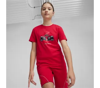 Tee-Shirt Graphique Ferrari Race pour Enfants - Rosso Cors