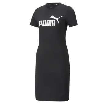 ESS Slim Tee Dress Puma Black - Robe Chic et Confortable