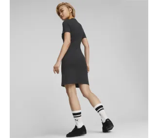 ESS Slim Tee Dress Puma Black - Robe Chic et Confortable