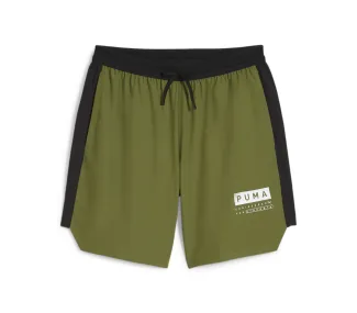 FUSE 7" 4-way Stretch Shorts in Olive Green