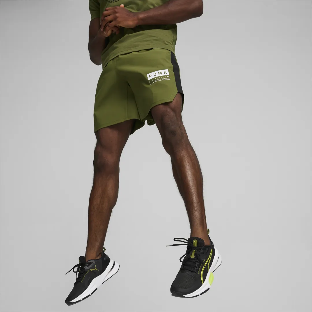 FUSE 7" 4-way Stretch Shorts in Olive Green