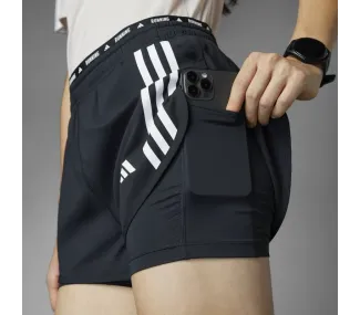 Short de Running 2 en 1 Adidas avec 3 Bandes - Collection Own the Run