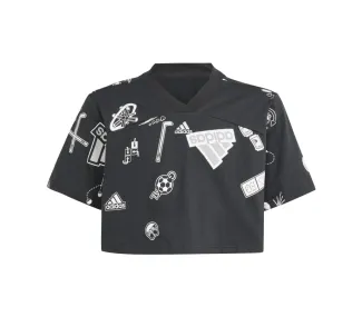 T-shirt Adidas - Crop Top Ample pour Jeunes Fans de Streetwear